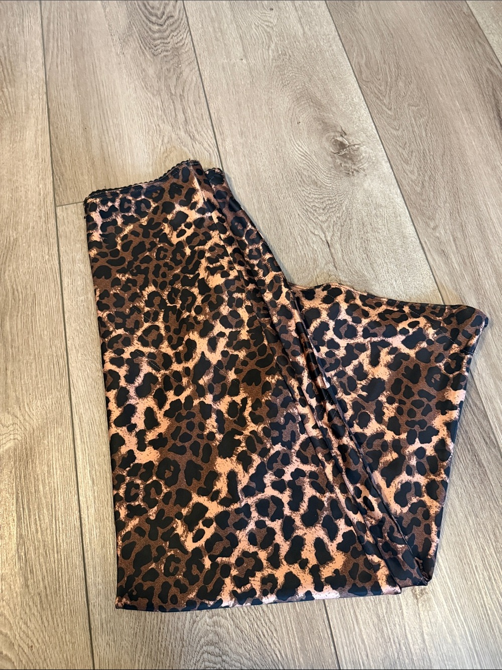Lioness Leopard Print Satin Midi Skirt - Brown & Black - Picture 4 of 4